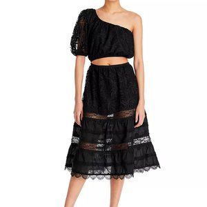 Waimari Jade 2-Pc. One Shoulder Lace Midi Dress